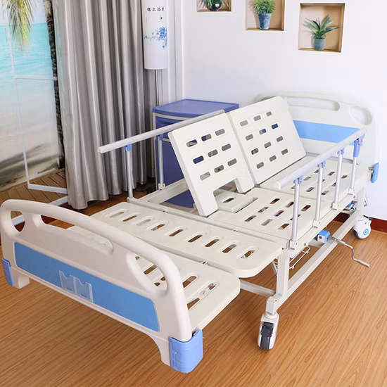 Lit médical personnalisé de clinique de soins à domicile de lit patient manuel de meubles d'hôpital